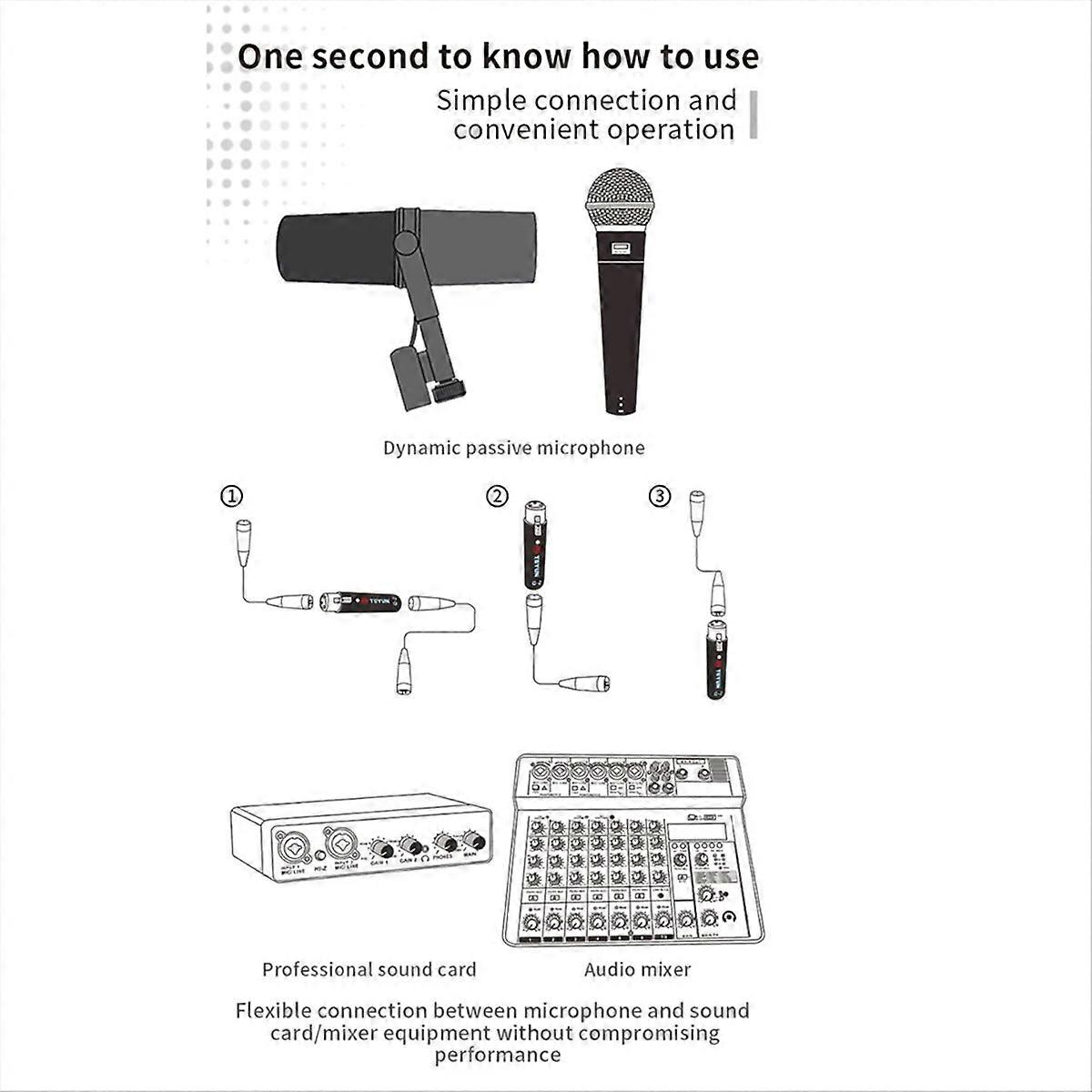  Q2 28Db Gain Dynamic Mic Amplifier Metal Structure Q-2 for Live