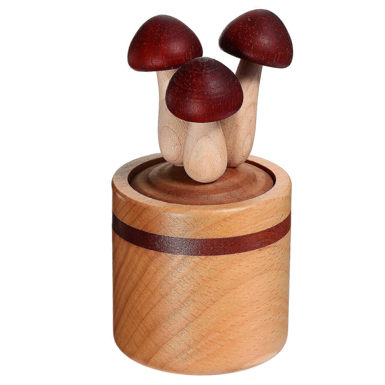 Cute Mini Wooden Mushroom Essential Oil Diffuser for Home Office Relaxation Light Diffuser 1Pcs