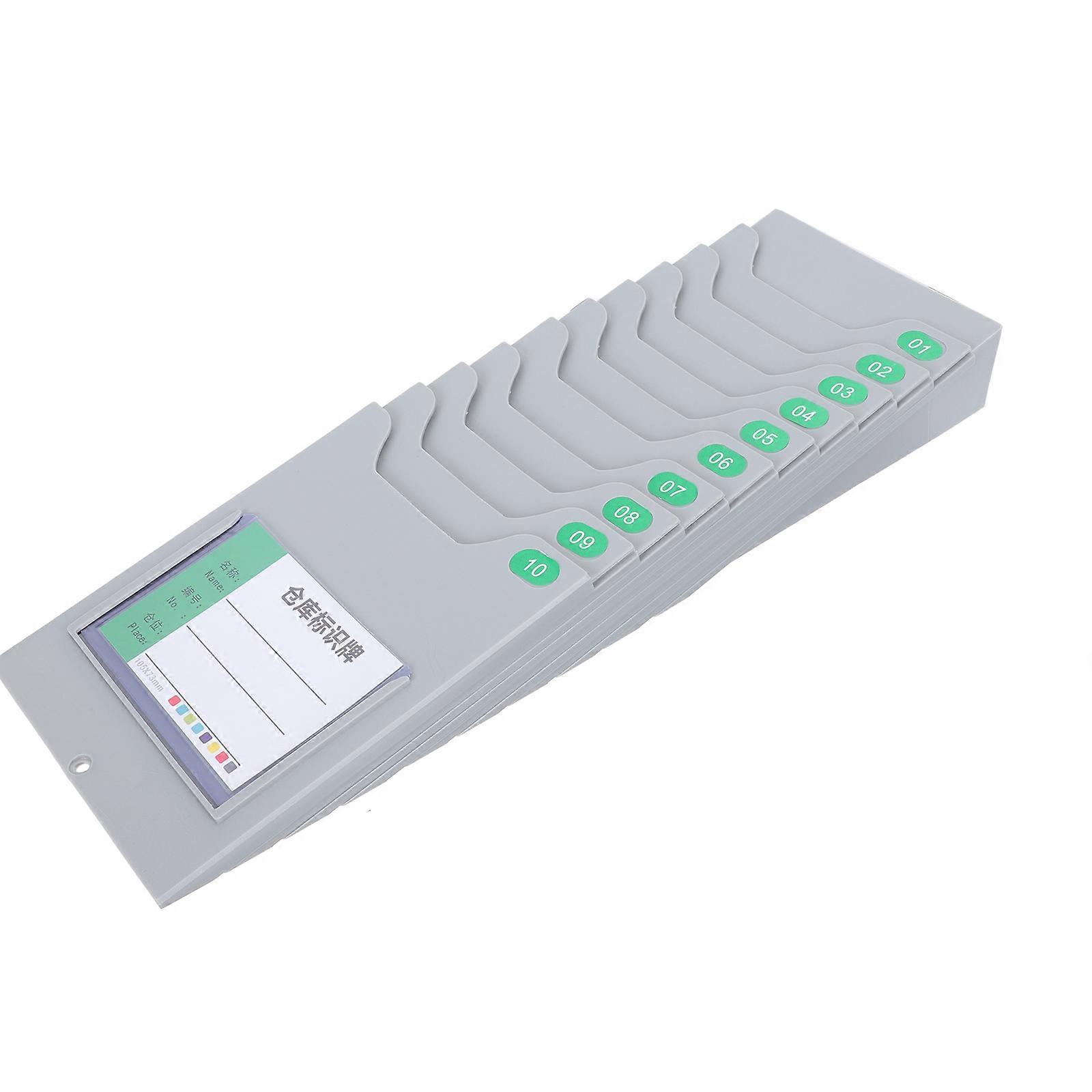 Rack Card Holder Stand Warehouse Material Cards Shelf Material Management Assorted Color 41x14cm 1Pack