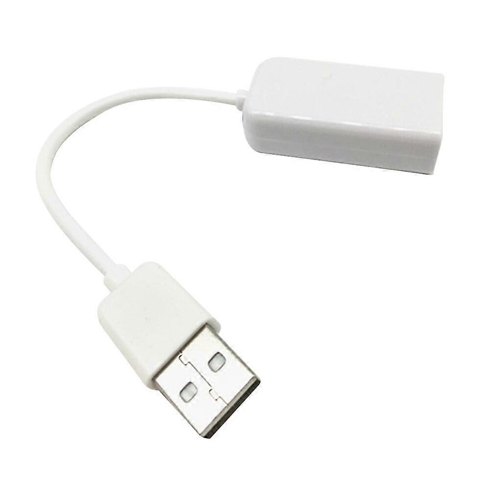 USB 2.0 Sound Virtual 7.1 Channel Audio 3D Adapter With Cable Line for Notebook Laptop Speaker Box (White)