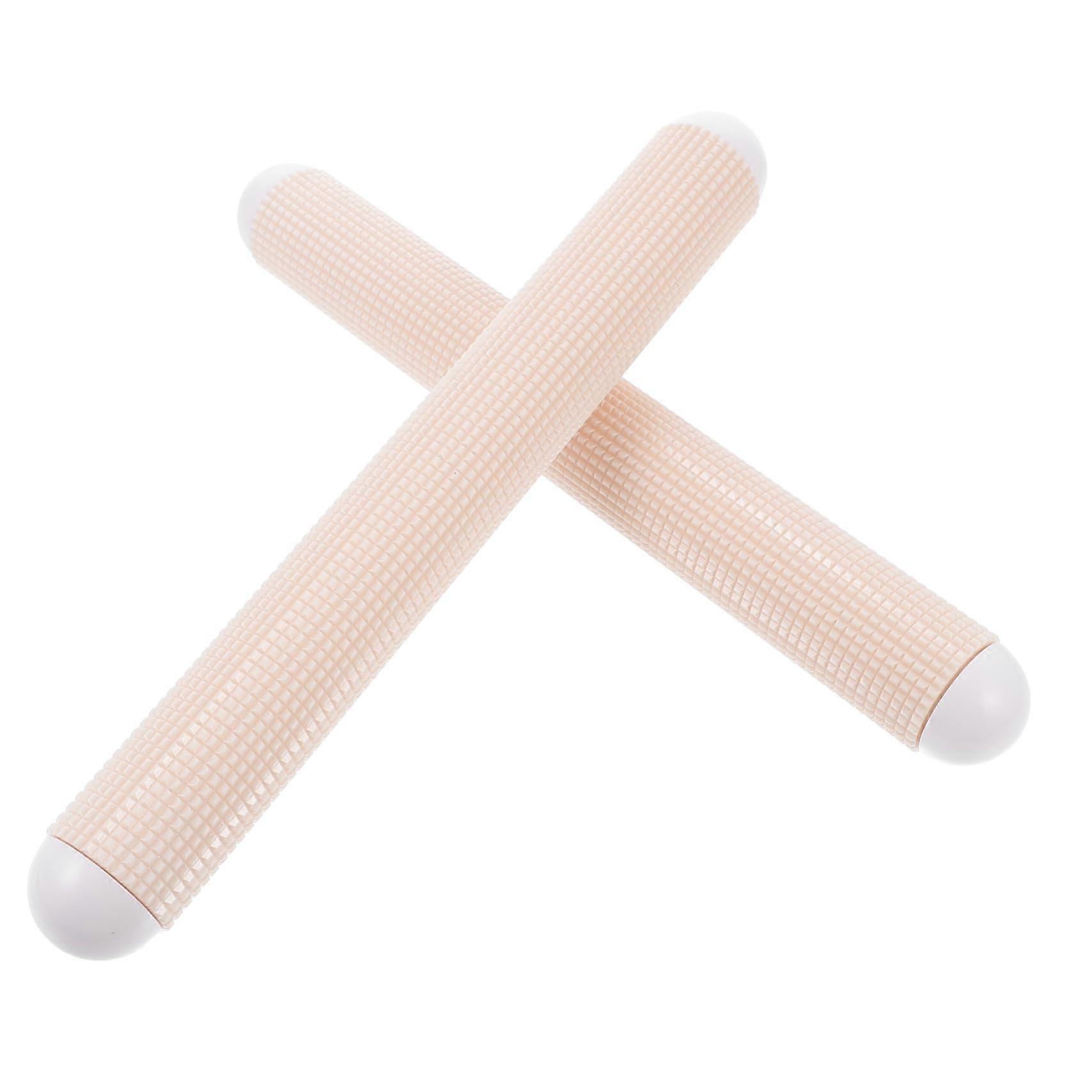 2Pcs Non Stick Plastic Rolling Pin Set for Baking Pizza Cookie Pastry, Lightweight and Durable Yellow