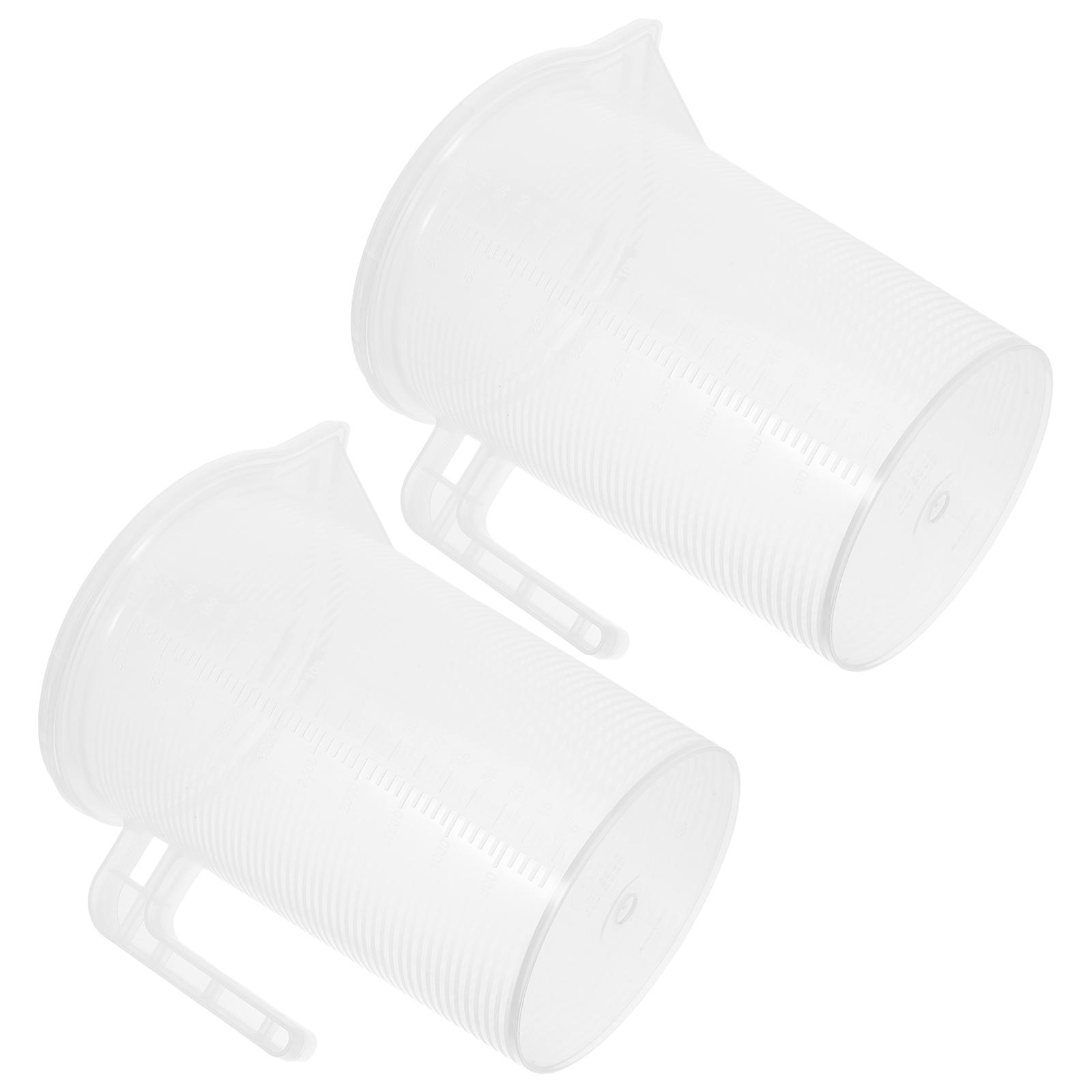 Plastic Measuring Jug for Measuring Liquid with Lid 2Pcs Set