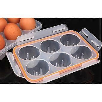 2X Portable Camping Shockproof and Leakproof 6 Eggs Carrier Container Case Eggs Carrier Holder Egg Storage Box Case