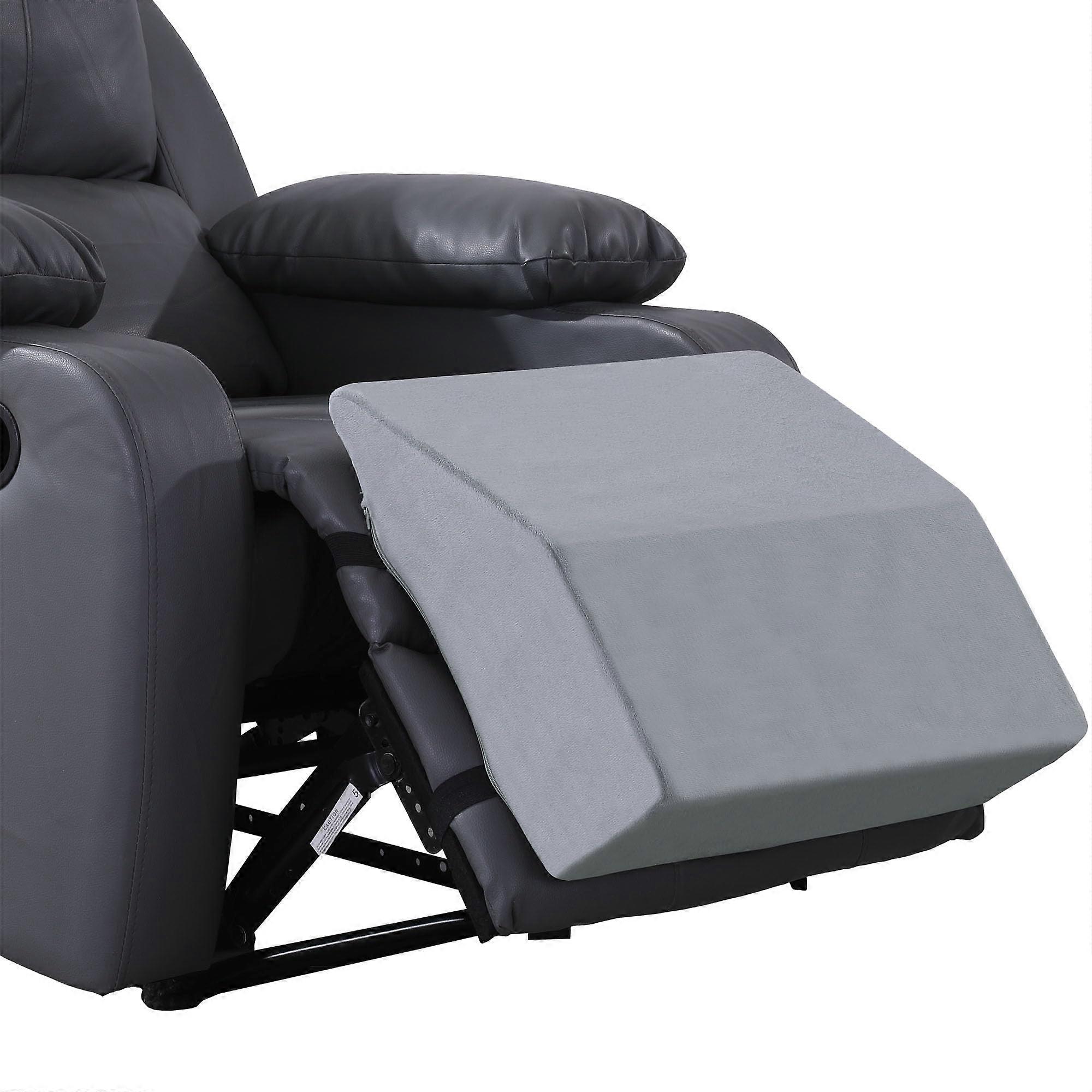 Extra Large Leg Elevation Pillow for Recliner, 5in Foam Foot Rest Cushion with Ergonomic Support Grey