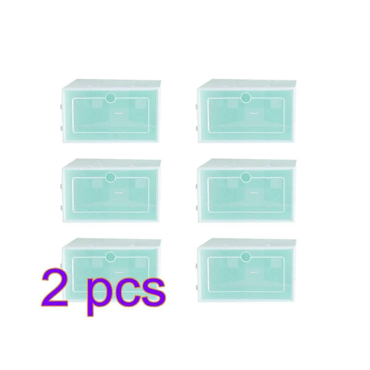 Shoes Storage Box for Organizing with 12Pcs Transparent Stackable Shoe Containers