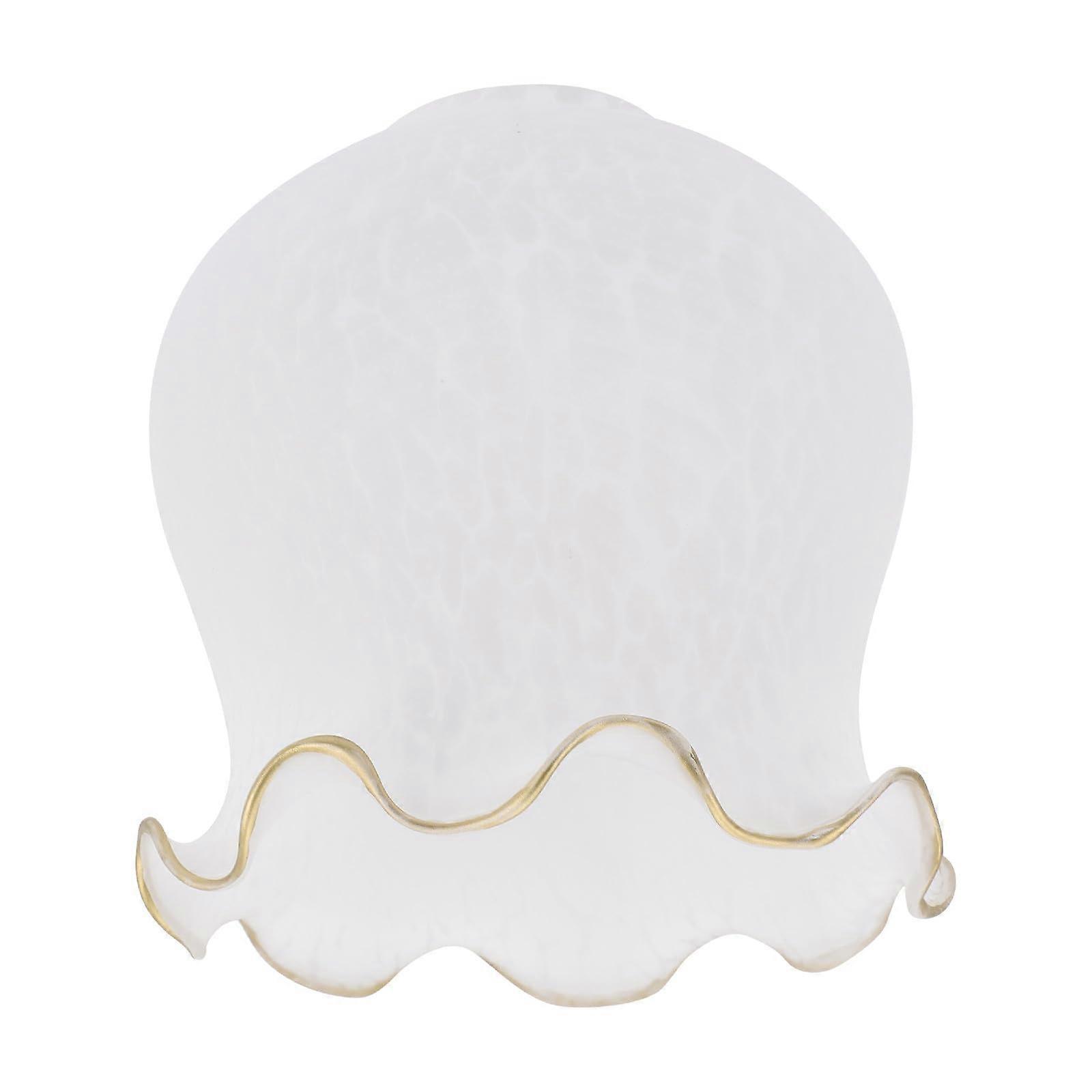 Glass Lamp Shade with Elegant Floral Design, Frosted Ceiling Shade for Pendant and Wall Lights