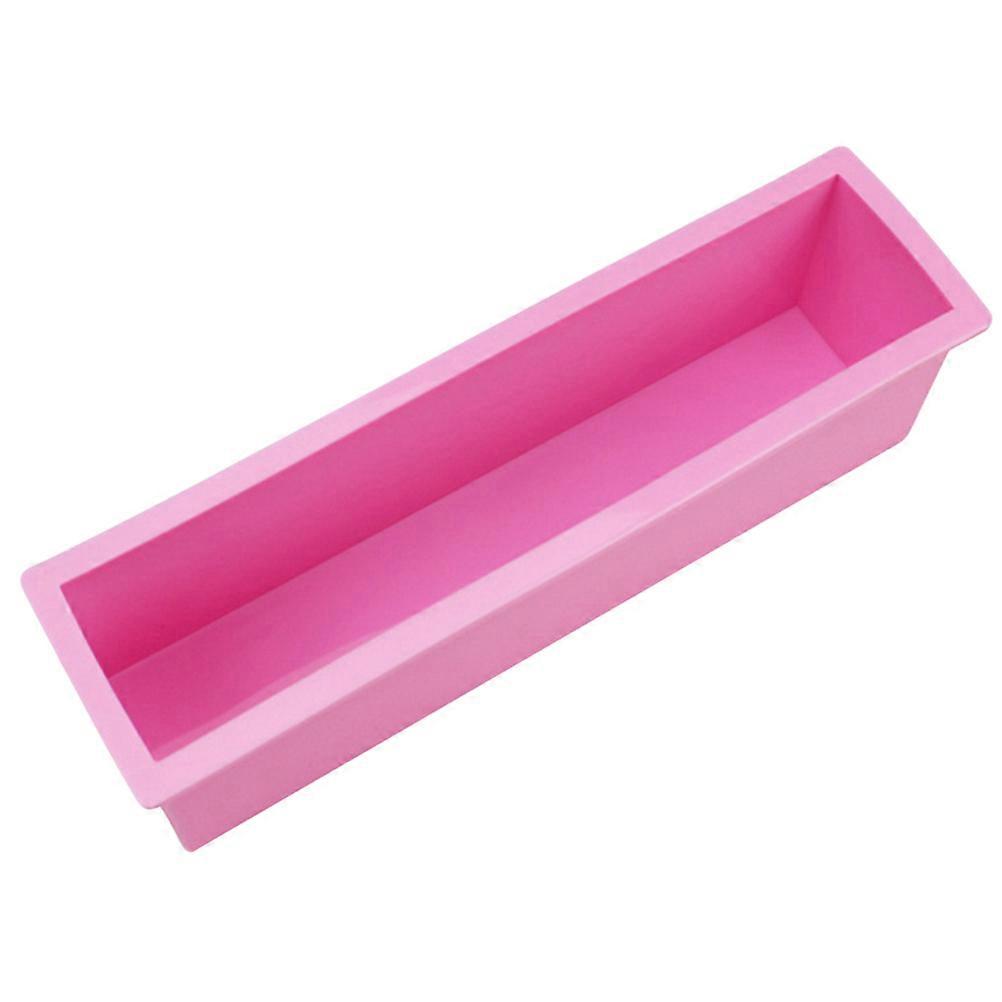 Flexible Pink Rectangular Mold for Soap Making 2Pcs Silicone