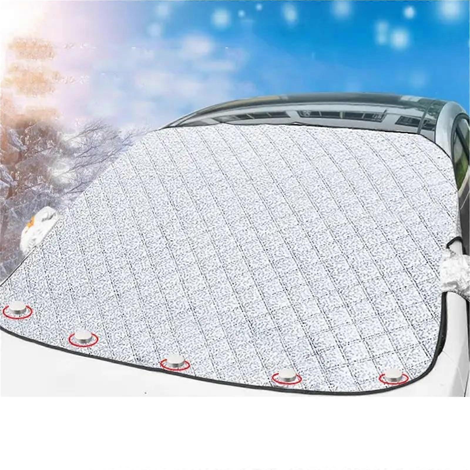 Car Windshield Cover with Magnetic Lock, Full Coverage Winter Snow and Frost Protector