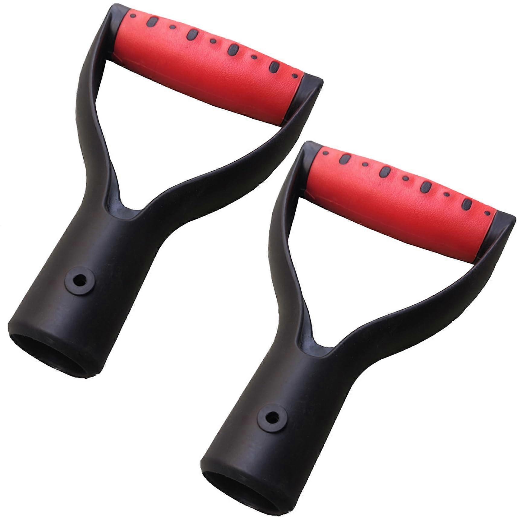 2Pcs Shovel Handle Replacement with Ergonomic D Grip Lightweight Durable Garden Tool Handle for Digging and Raking