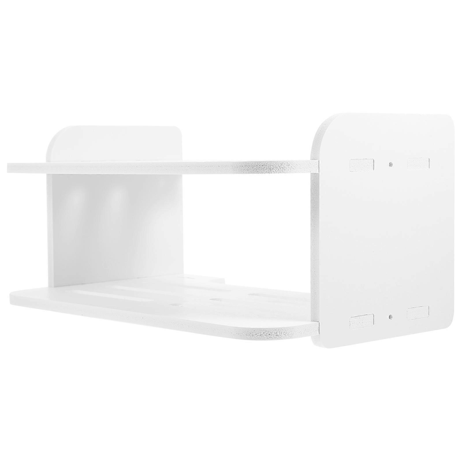 White Wall Mount for Router and Cable Box Storage Strong and Versatile Floating Shelf for Bathroom