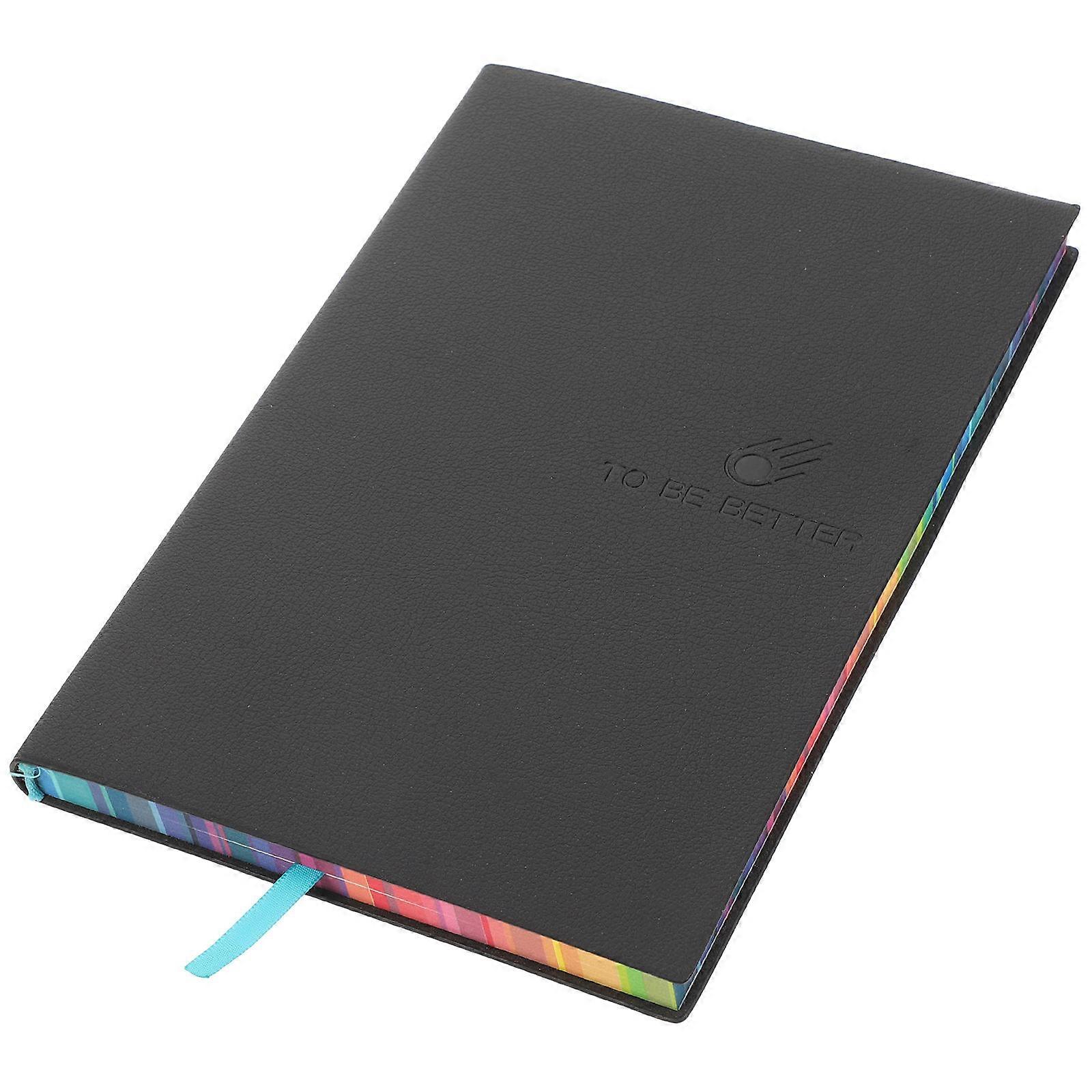 Pen Notebook for Office Multi-Function Notepad Black Artificial