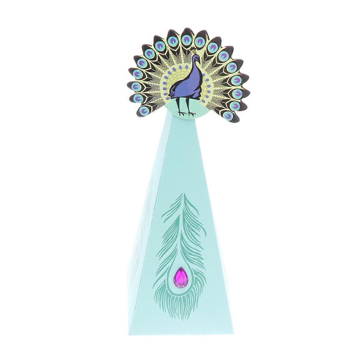 Chocolate Boxes Pyramid for Party Gift 40Pcs Creative Peacock Candy Box