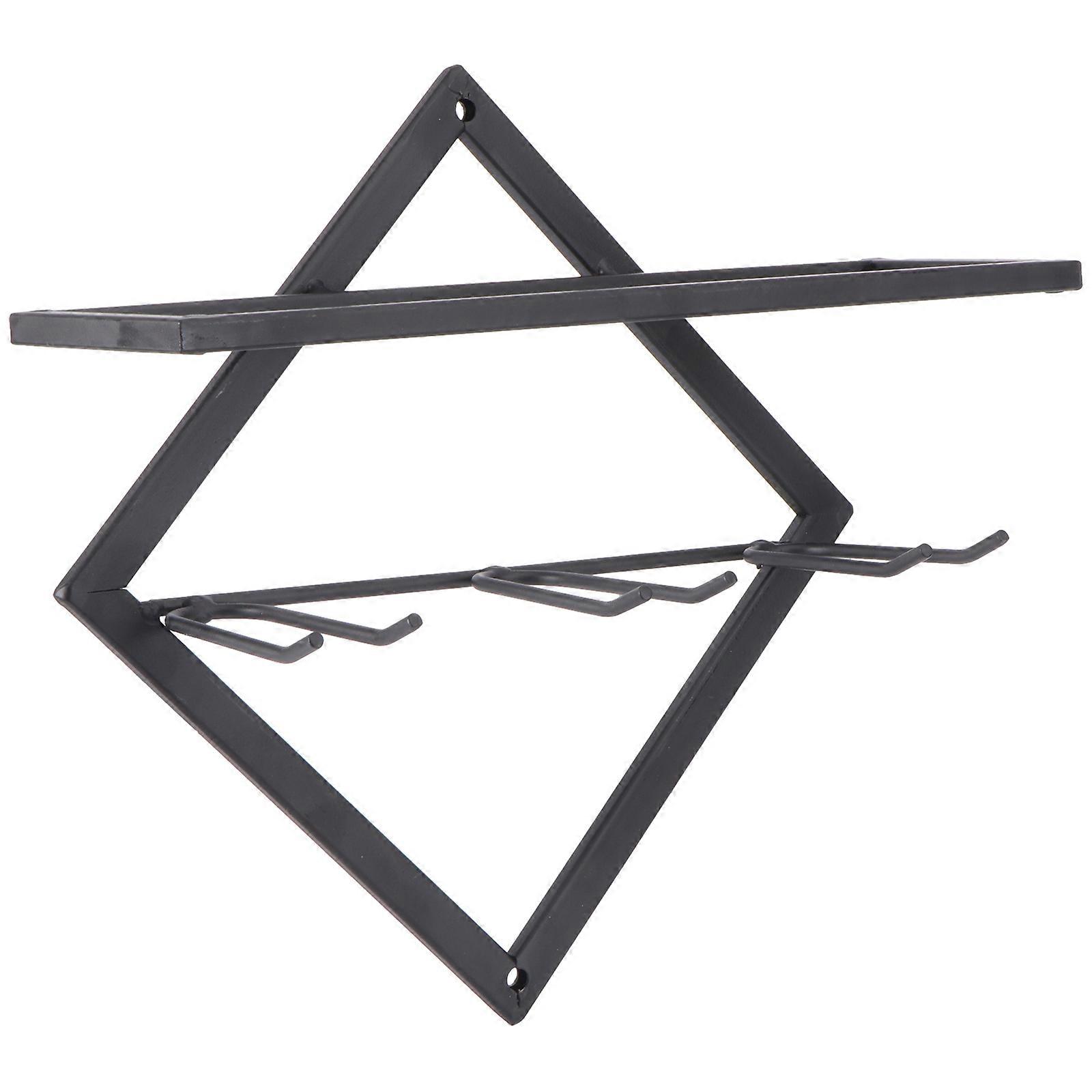 Red Wine Rack Iron Art Holder for Storage Using 1Pcs Display Box Black