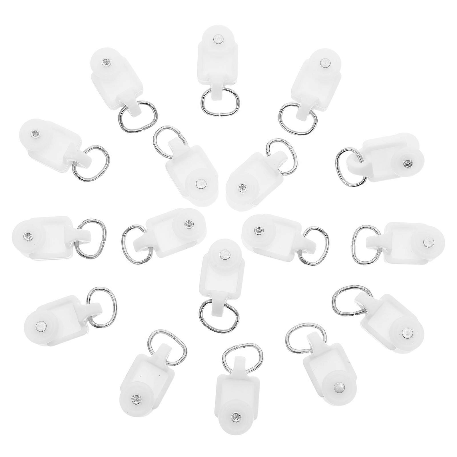 Silent Curtain Track Roller Gliders for Smooth Operation 100Pcs White Set