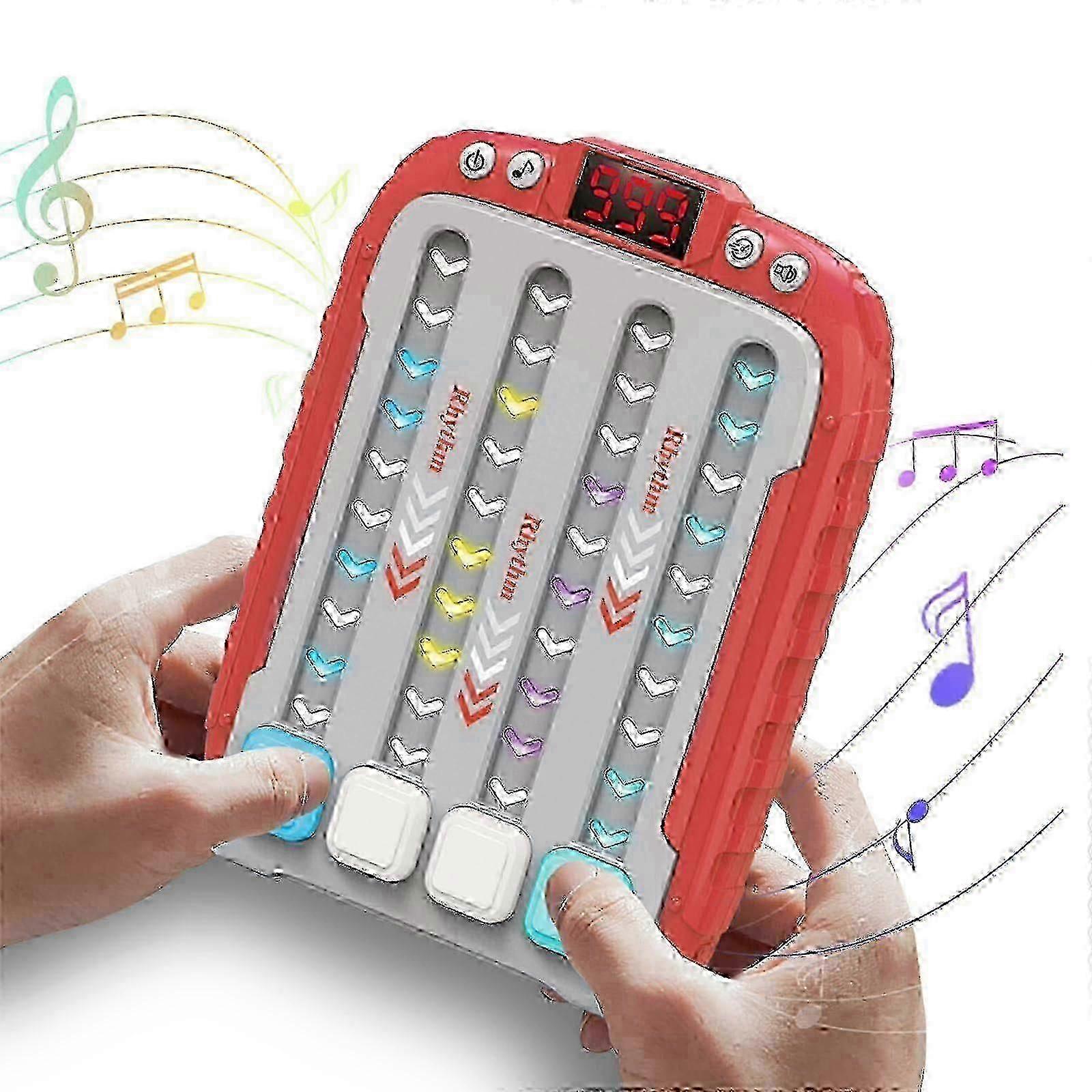 Rhythm Game Machine, Quick Push Pop Game Pops It Game Handheld Puzzle Game Machine With Music Light