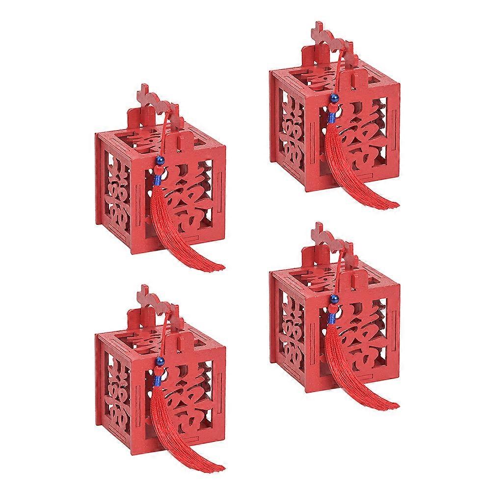 Candy Boxes For Weddings Elegant Rectangular Shape Synthetic Material 4Pcs