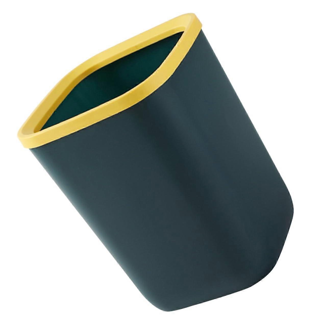 Sturdy Plastic Square Trash Can Small Waste Bin for Bathroom Bedroom Office Kitchen Hotel