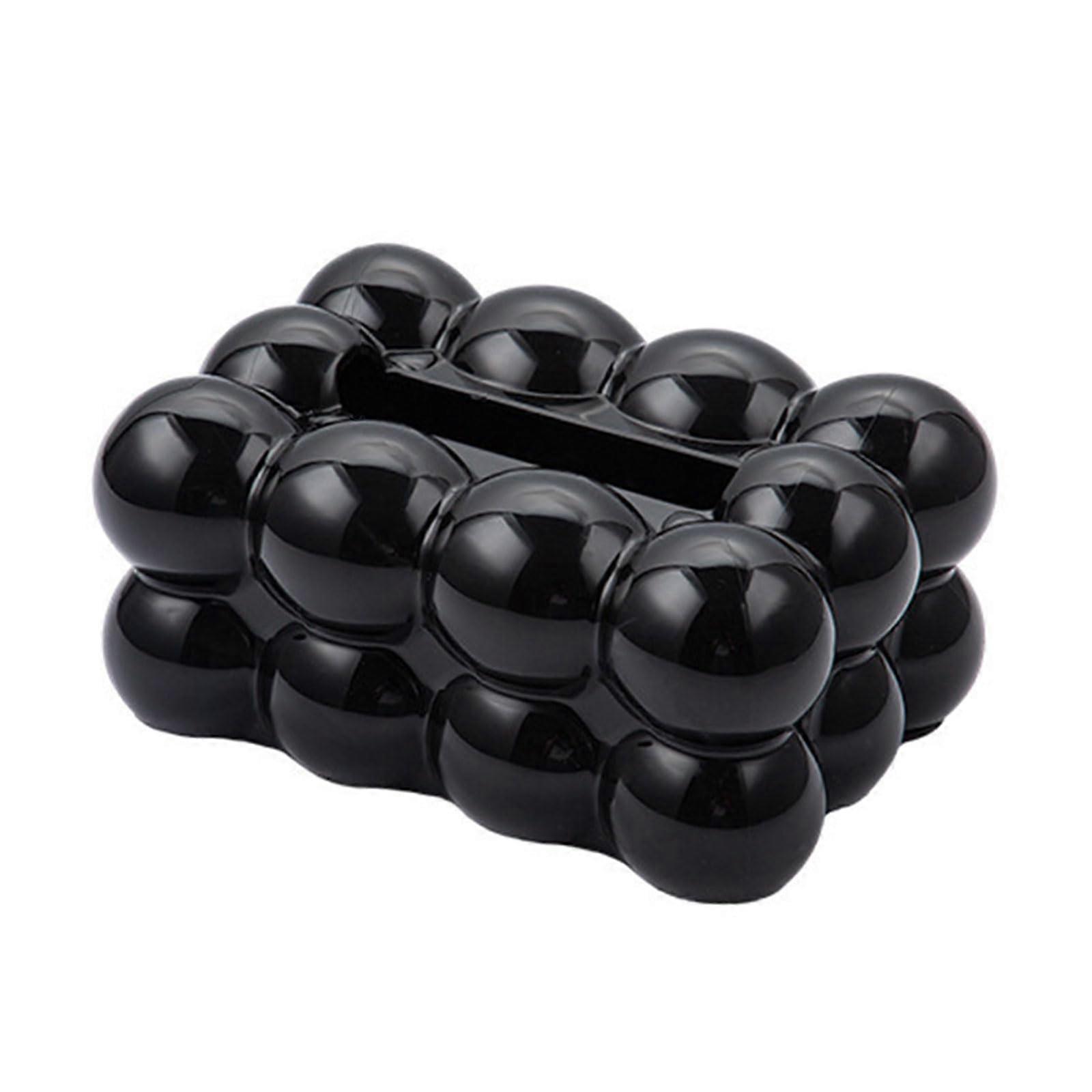 Waterproof Tissue Box Cotton Candy Dispenser Bathroom Holder Decorative Black Refillable Organizer