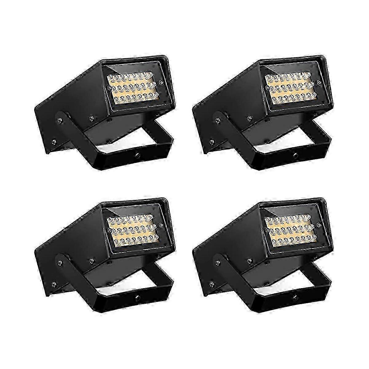 4 Pieces Strobe Party Lights, Bright Led Strobe Lights Mini Party Lights Adjustable Flash Speed Con