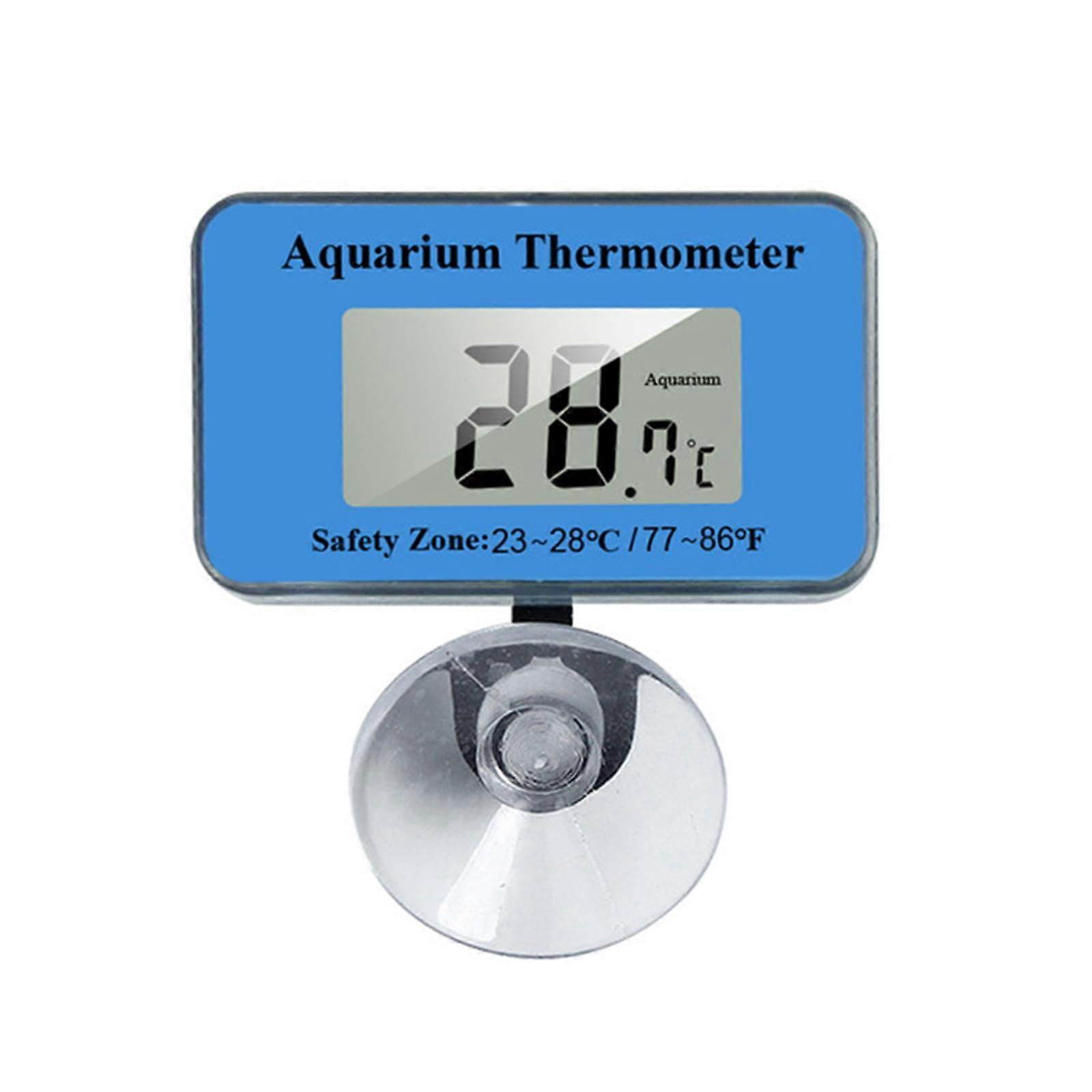 Digital Aquarium Thermometer with Easy Read Display, Dual Celsius Fahrenheit, Suction Cup Mount