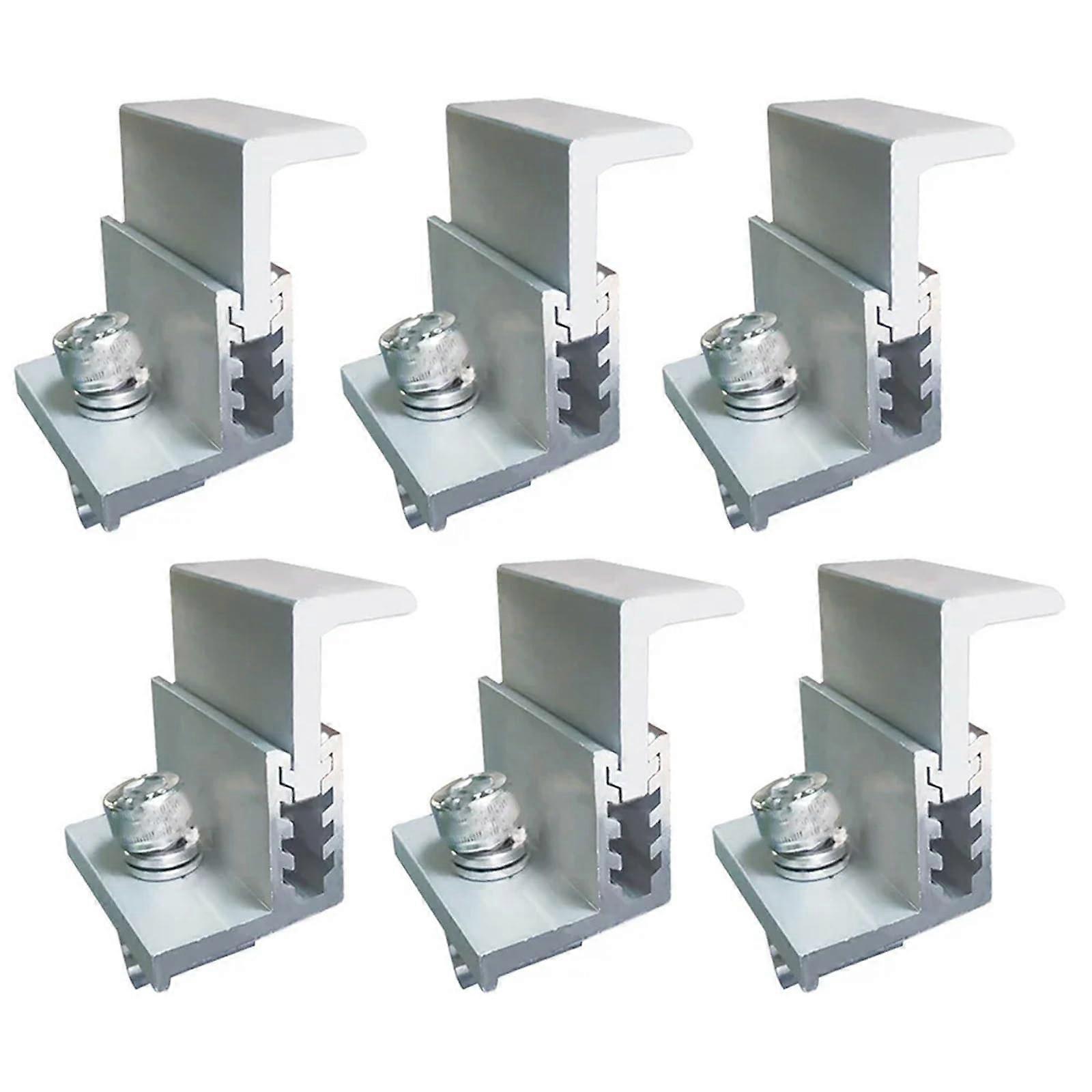 Solar Panel Mounting Brackets 6pcs Adjustable Heavy Duty Z Bracket Kit for RV Trailer Boat Roof