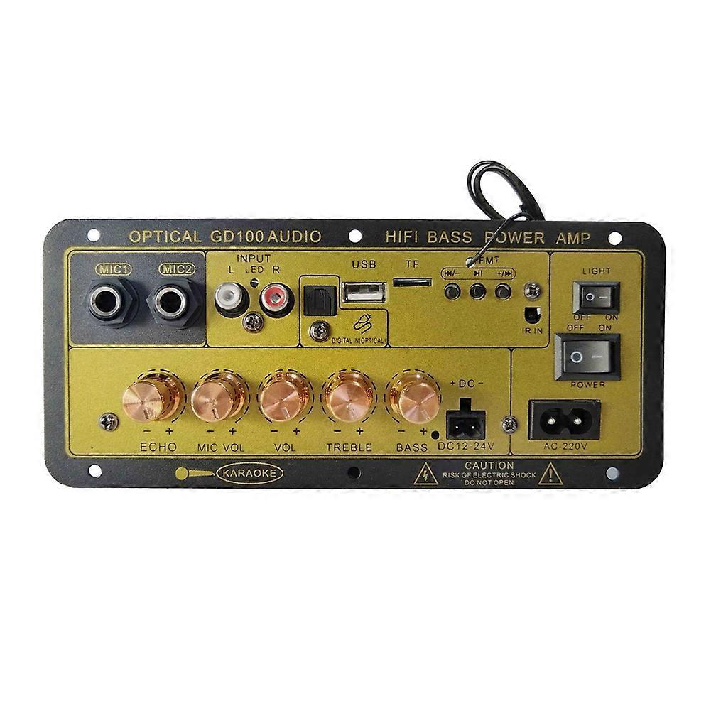100W Bluetooth Power Amplifier Board with Optical Audio Input EU PLUG