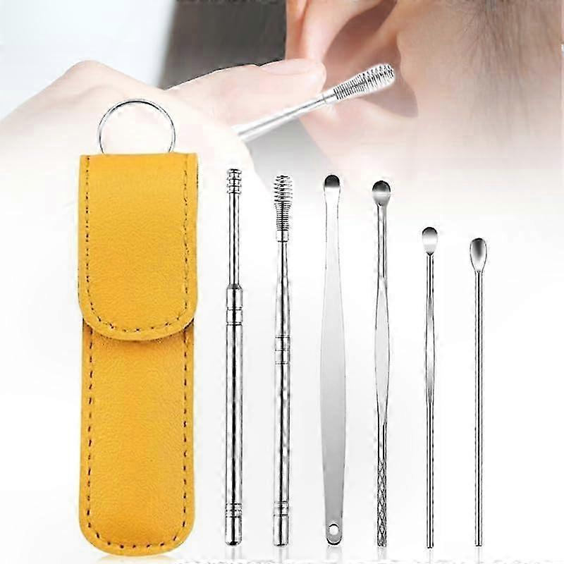 Ear Cleaning Tool Kit with Leather Case for Wax Removal