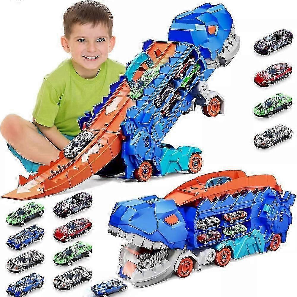 Dinosaur Transport with Metal Cars, City Dinosaur Ultimate Hauler Track Toy
