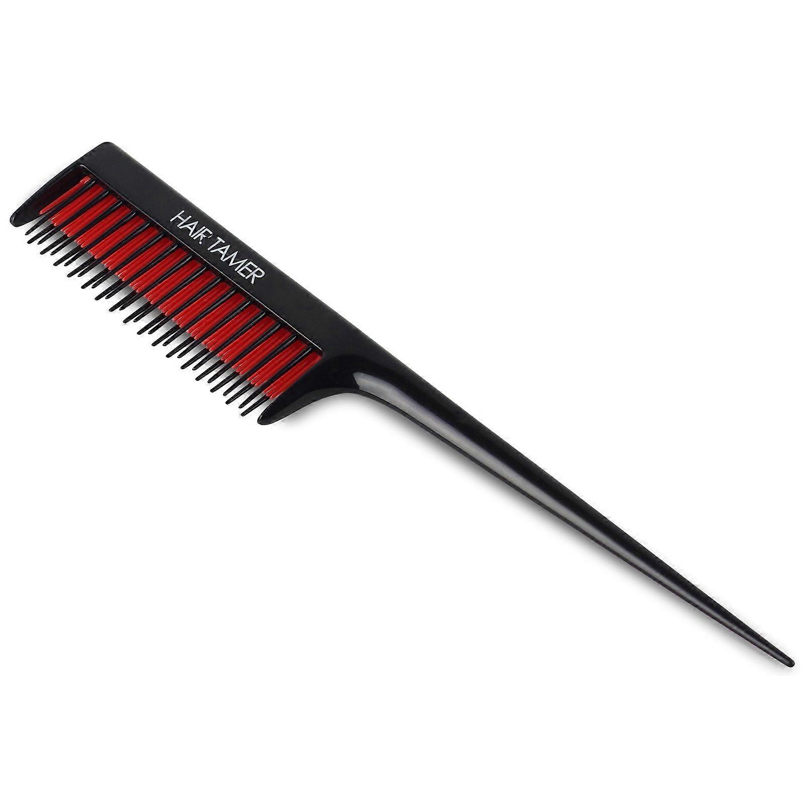 Professional Teasing Comb with Precise Sectioning Handle and Layered Volume Grip, Black