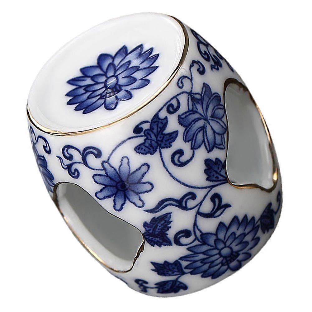 Teacup Accessory Ceramic Lid Holder for Cups Blue