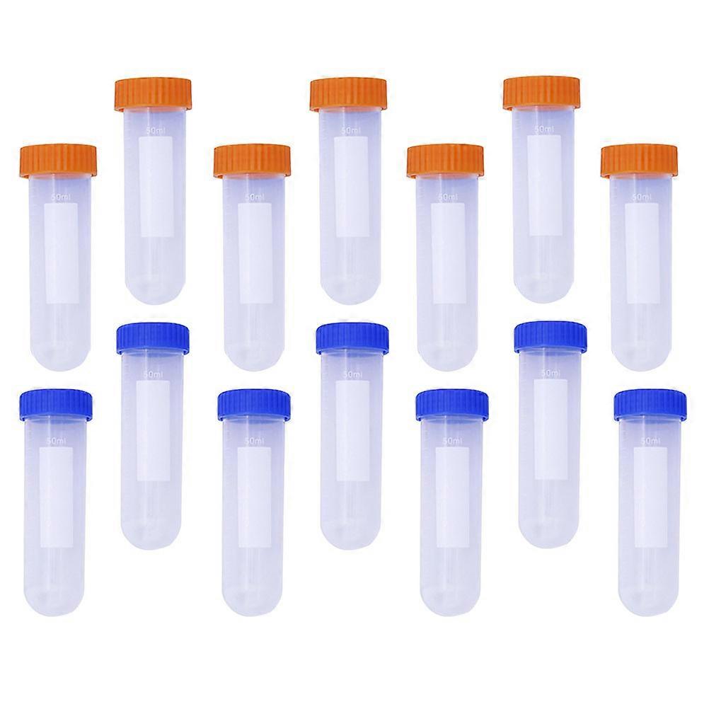 Transparent Test Tubes Plastic Test Tubes for Storage Use 40Pcs Assorted Color