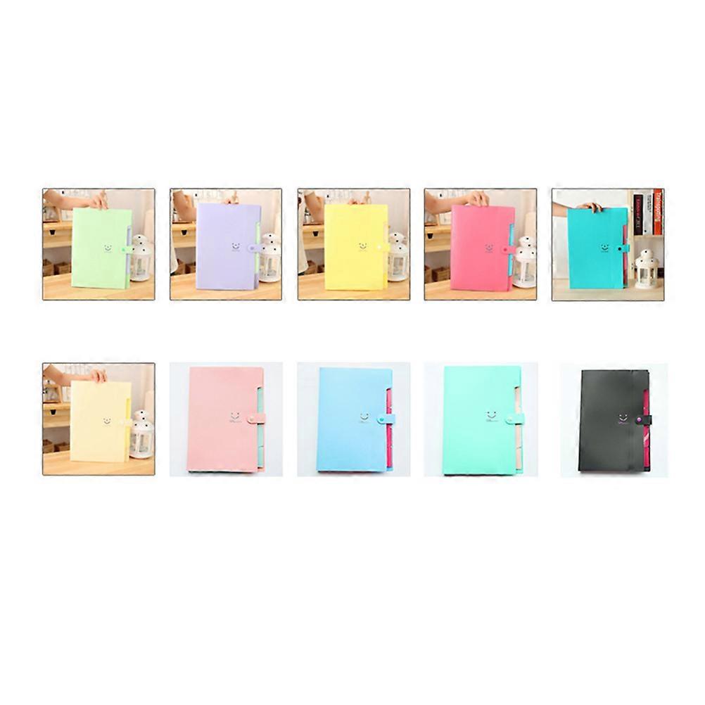 Folder 5 Pockets Plastic Expanding File Folder for Files Holding
