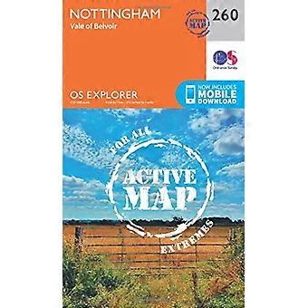 OS Explorer mappa Nottingham (260) attivo, Vale of Belvoir (OS Explorer mappa attiva)