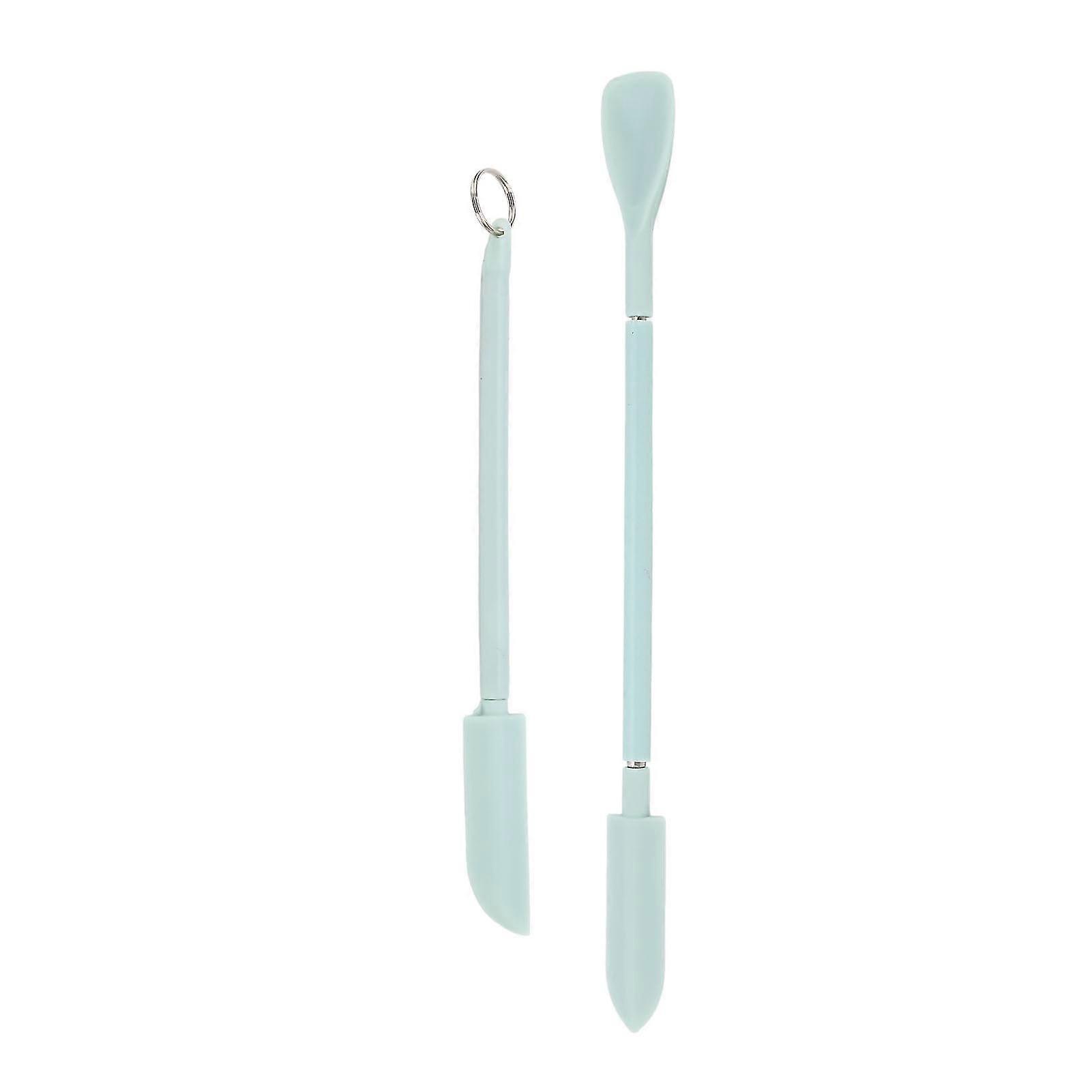 2PCS Mini Silicone Spatula Set Retractable Flexible Multipurpose for Makeup Kitchen Cooking