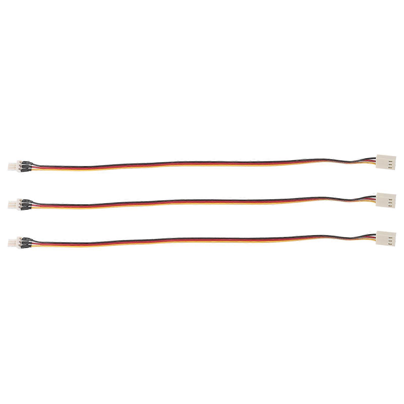 CPU Fan Splitter Cable 3-Pin Extension Cord for Pc Case 3Pcs Pack