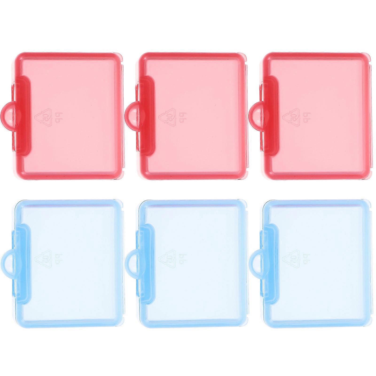 PP Small Plastic Pills Case Boxes for Secure Medicine Storage 6Pcs Assorted