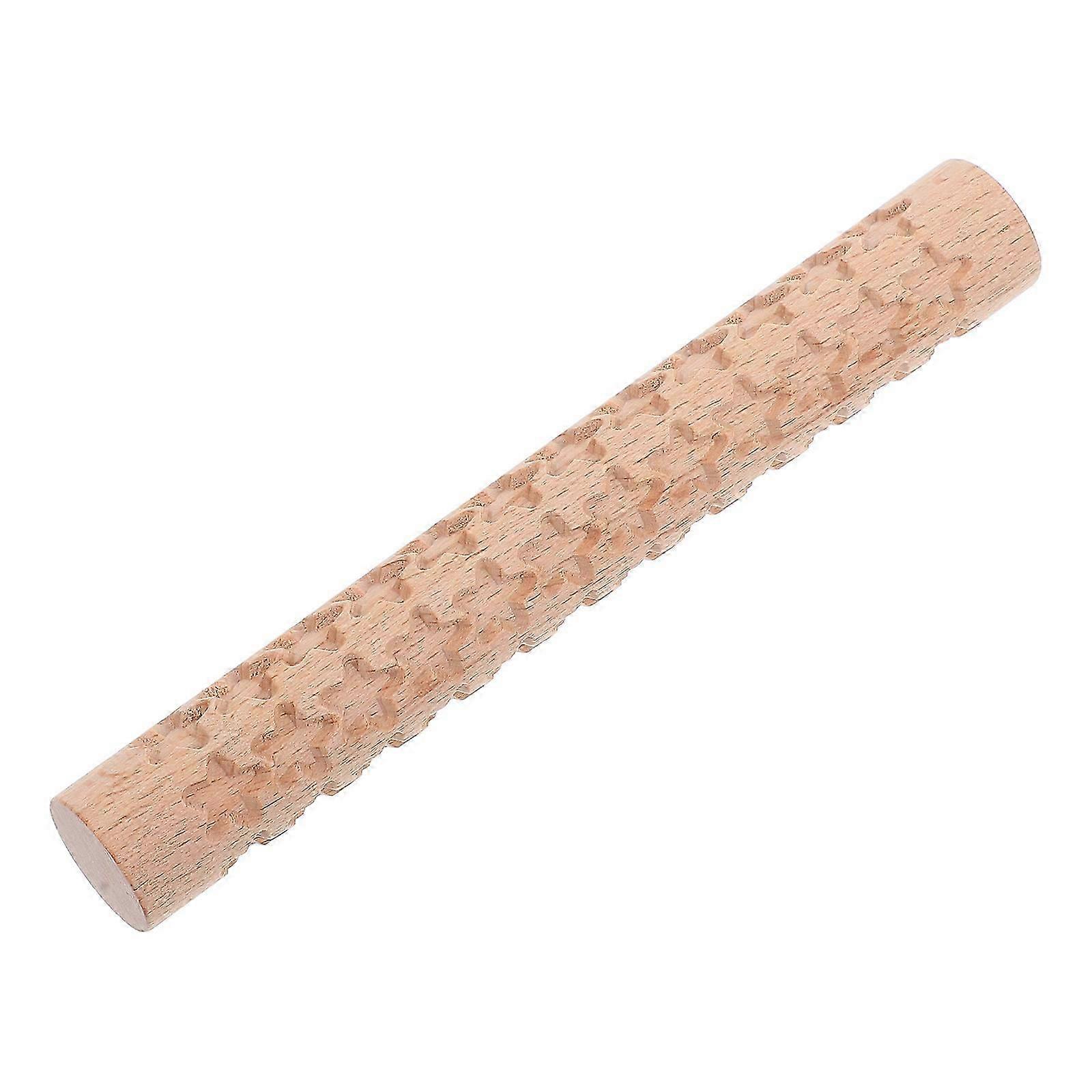 Embossed Cookies Rolling Pin for Pattern Wooden Roller