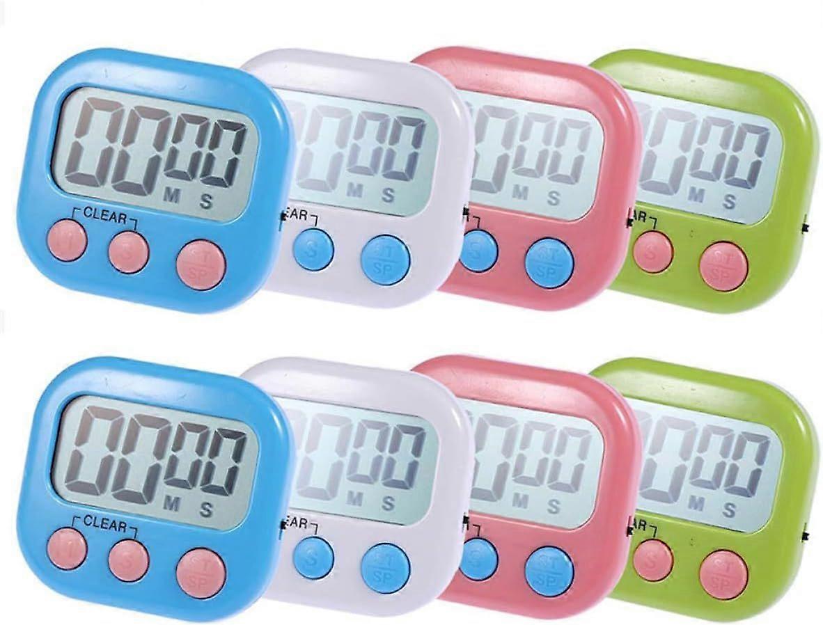 8pcs Digital Kitchen Countdown Timers Classroom Magnetic Reusable