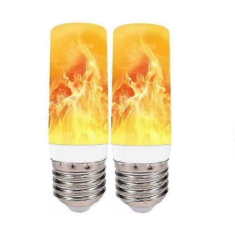 2PCS 5W E27 LED Flicker Flame Lamp Bulb Burning Fire Effect Bulb Light 4 Mode