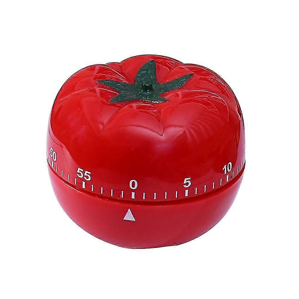 Tomato Shape Mechanical Countdown Timer, 1-55 Minutes, Battery-Free Kitchen Timer for Cooking, Study, Workouts