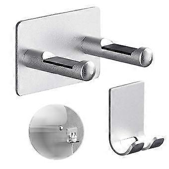 Hair Dryer Bracket Aluminum Alloy Wall Mount Holder with Plug Bracket for Home Bathroom FO