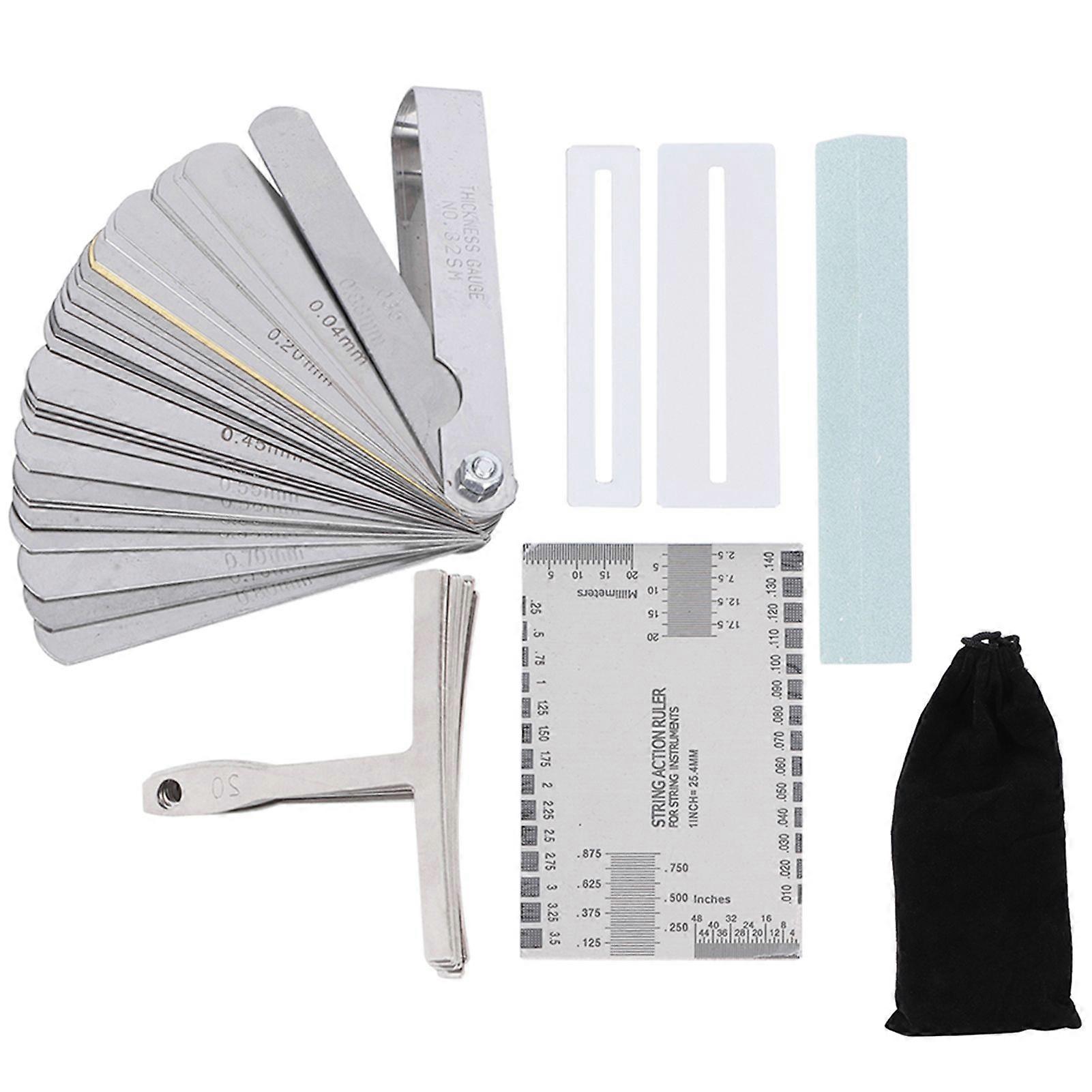 Guitar Tool Set Including Sander Radius Gauge String Action Ruler Fingerboard Guards