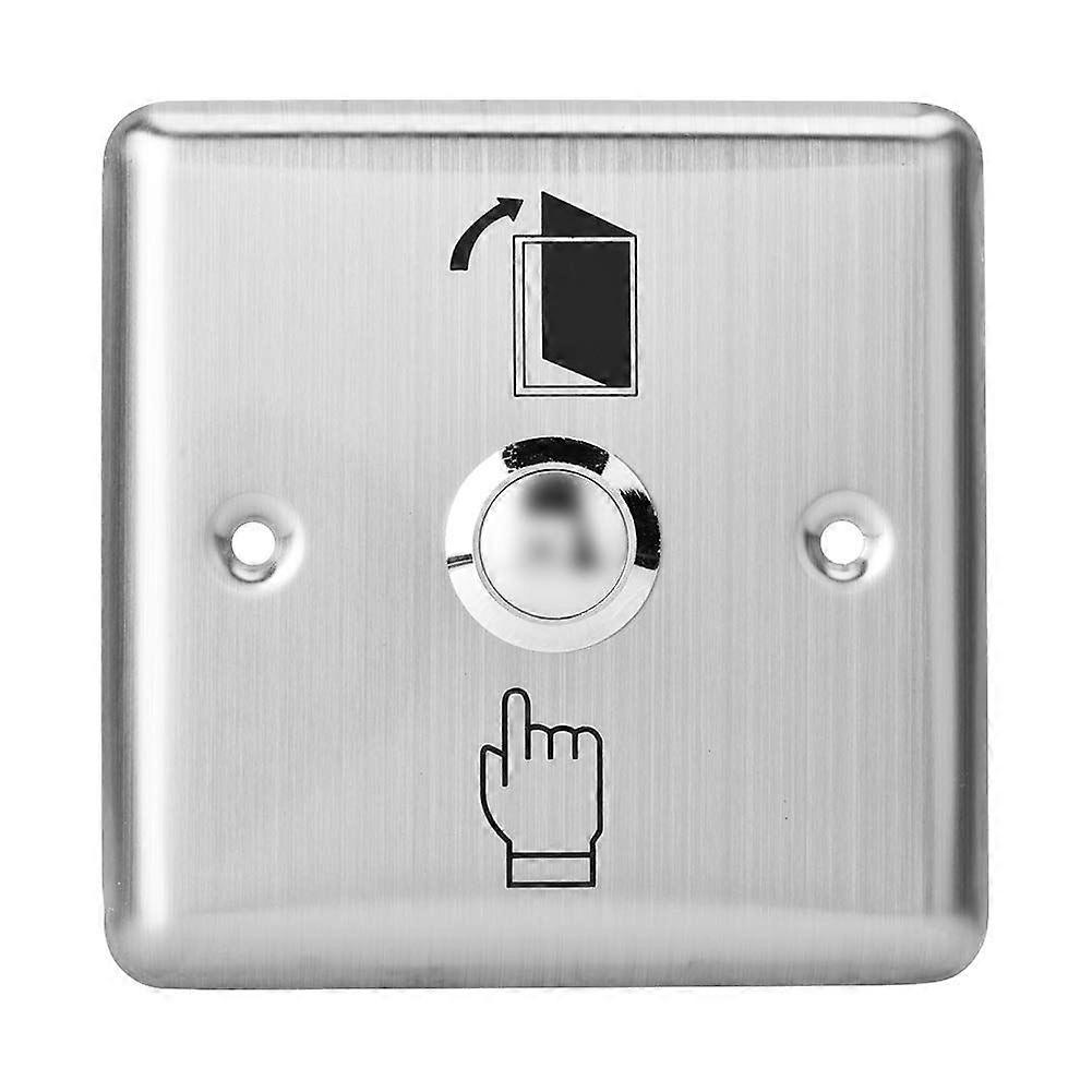 1pcs Exit Button, NO/COM Switch System Emergency Release Button Stainless Steel Door Exit Access Release Button for Access Control Lock