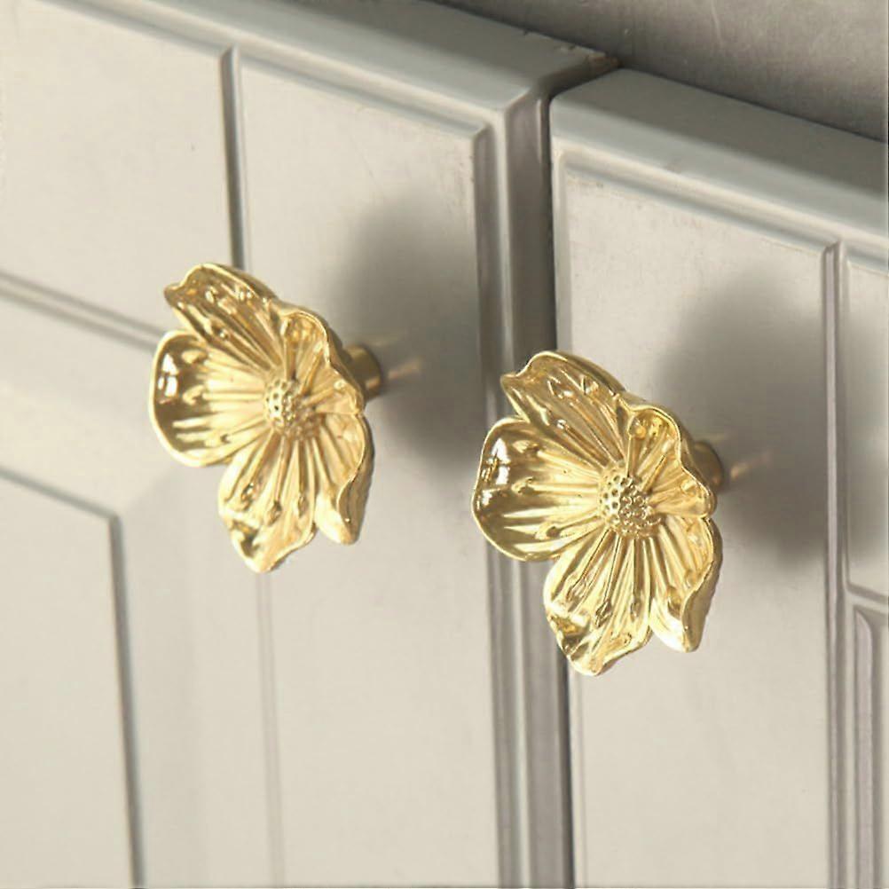 Flower Cabinet Handle: Brass Cabinet Knobs, Drawer Knobs for Furniture