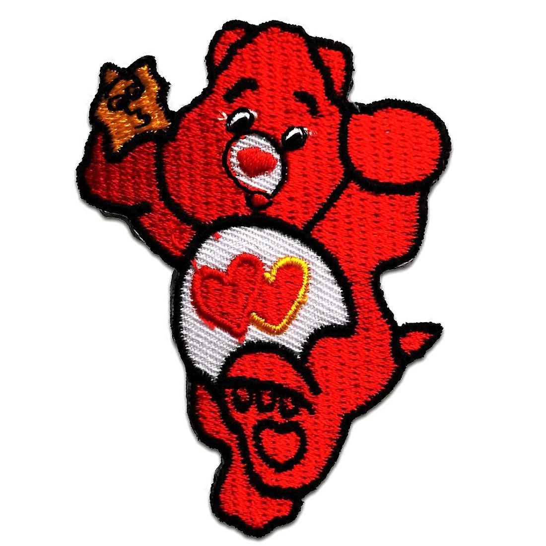 Patch / Iron-on Patch - Lucky Bear Bear Dancing Children - Red - 7.4 x 5.5 cm Patch