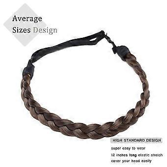 Braid Headband Chunky Braided Hair Band for Women Kids Synthetic Plaited Hairband Braiding Hairpiece Classic Wide Elastic Stretch Hairband 3 Strands B