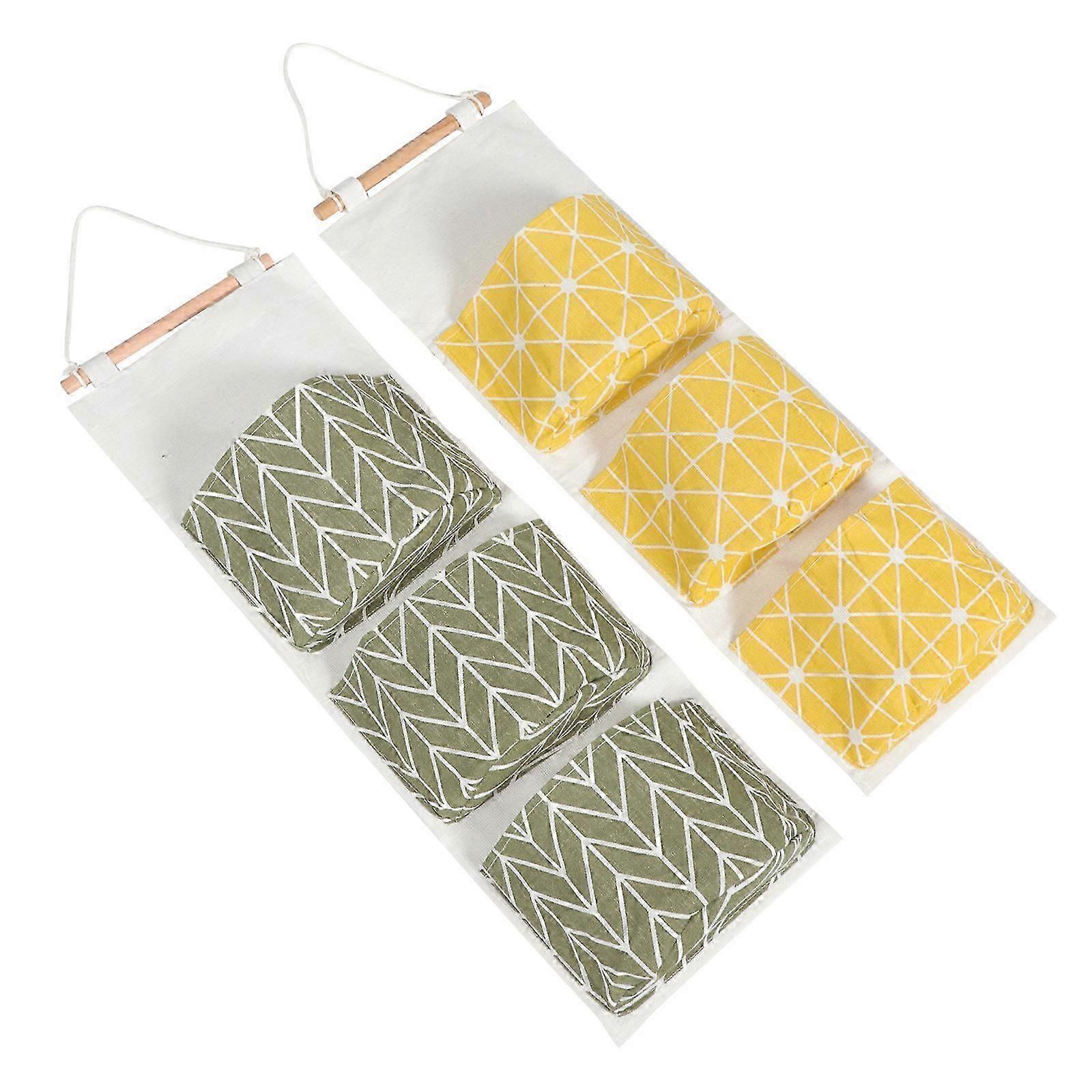 Organizing Use Wall Hanging Storage Bags 2Pcs Multi-Function Pouches