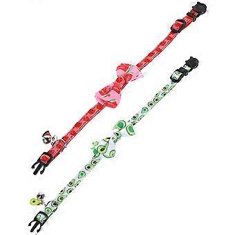 Cat Collar with Bell for Pet 2Pcs Cotton Bow Tie Collar Set