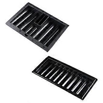 Table Chip Tray for Storage 2Pcs Plastic Poker Chip Holder Black
