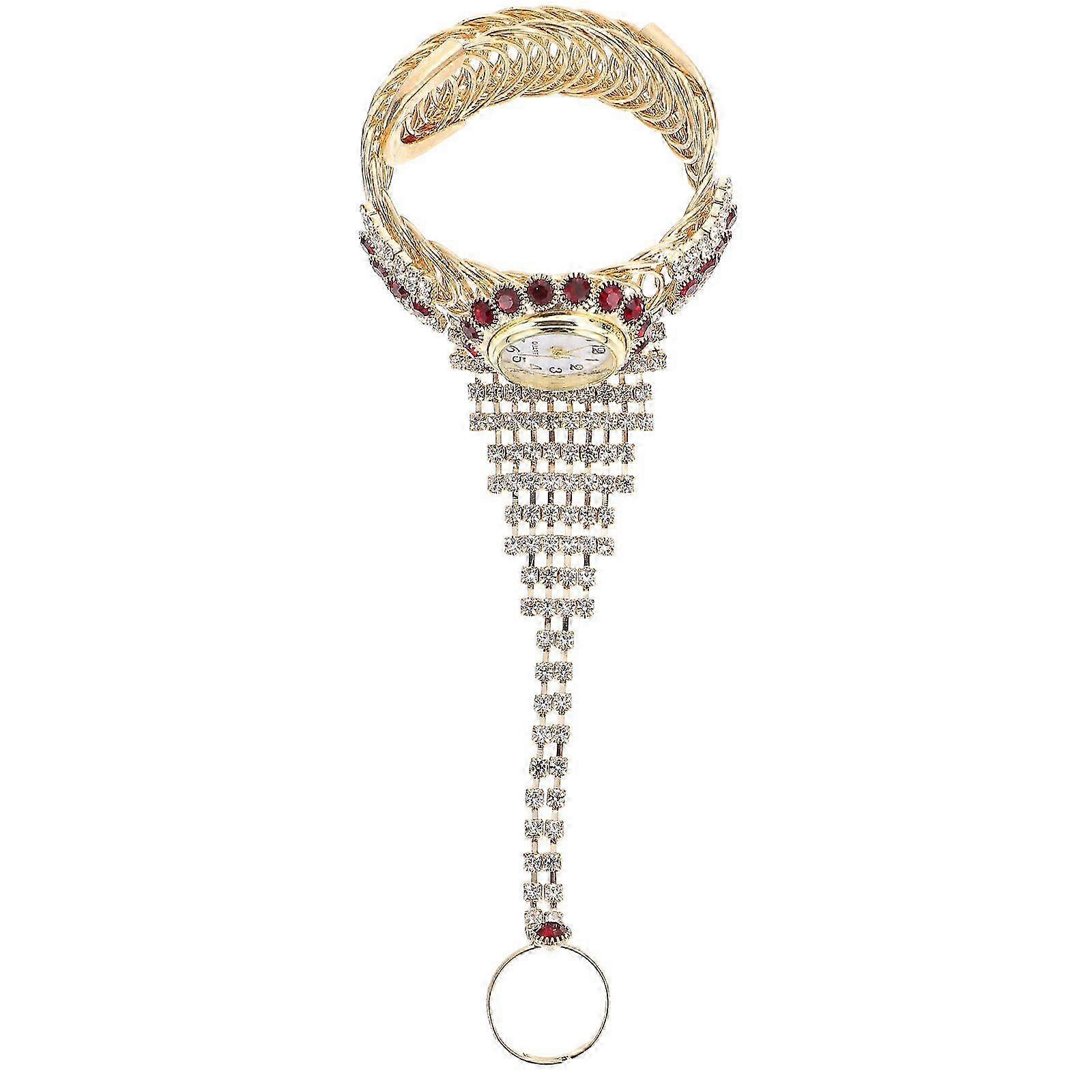 Rhinestone Ring Bracelet Watch Rhinestone Ring Bracelet